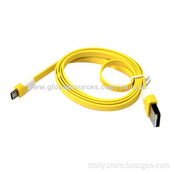 Wholesale Color Noodle-shaped USB2.0 to Micro USB Cable, Suitable for All Micro Interface Models